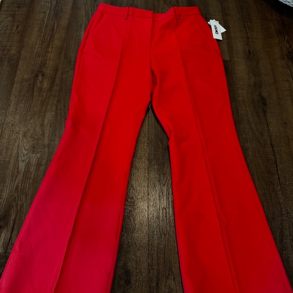 DKNY Slim Flare Dress Pants – Red – Full Length – Size 10P (NWT) - Picture 4 of 15